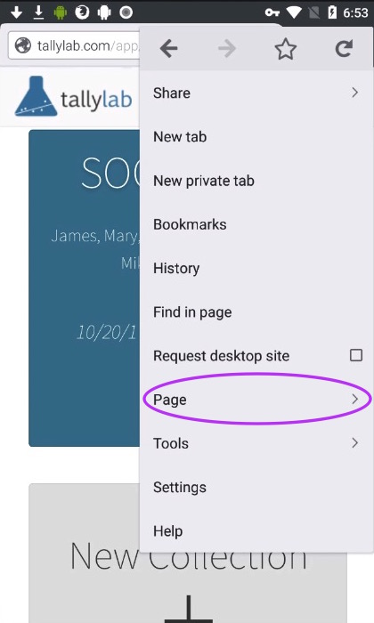 Android 8 Firefox, Step 2